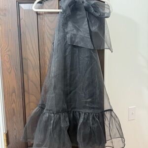 Maeve Organza Bow Neck Mini Dress